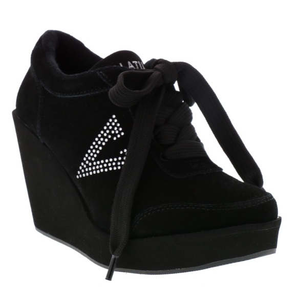 volatile platform wedge sneakers